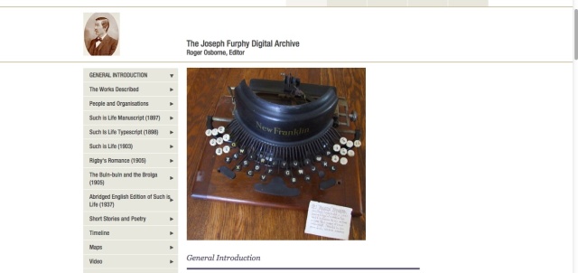 The Joseph Furphy Digital Archive on AustLit